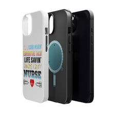 DistinctInk ToughCase for Apple iPhone, Compatible with MagSafe Charging - Scrub Wearing Temp Taking Life Saving Nurse