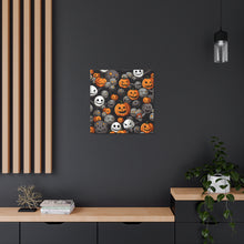 DistinctInk Canvas Wall Art with Haunted Harvest Time for Halloween