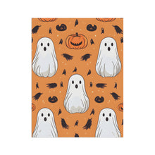 DistinctInk Garden & House Banner / Flag with Ghost Skeleton Cartoon Pumpkin Design for Halloween