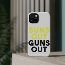 DistinctInk ToughCase for Apple iPhone, Compatible with MagSafe Charging - Suns Out, Guns Out