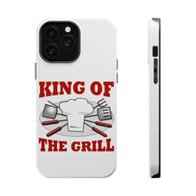 DistinctInk ToughCase for Apple iPhone, Compatible with MagSafe Charging - King of the Grill BBQ Barbecue