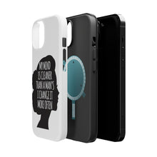 DistinctInk ToughCase for Apple iPhone, Compatible with MagSafe Charging - My Mind is Cleaner Than a Man's I Change It