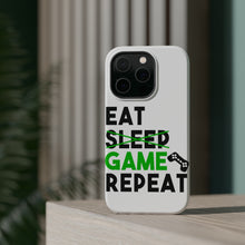 DistinctInk ToughCase for Apple iPhone, Compatible with MagSafe Charging - Eat Game Repeat - Video Games Gamer