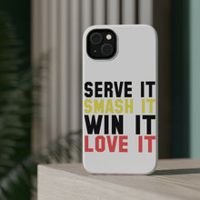 DistinctInk ToughCase for Apple iPhone, Compatible with MagSafe Charging - Serve It Smash It Win It Love It Tennis