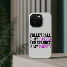DistinctInk ToughCase for Apple iPhone, Compatible with MagSafe Charging - Volleyball is My Passion Spandex My Fashion