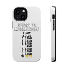 DistinctInk ToughCase for Apple iPhone, Compatible with MagSafe Charging - Guides to Woodworking Saw Glue Sand Beer