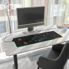 DistinctInk LED Gaming Mouse Pad with Spooky All Hallows' Eve Design for Halloween
