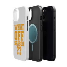 DistinctInk ToughCase for Apple iPhone, Compatible with MagSafe Charging - What Off Season? Basketball