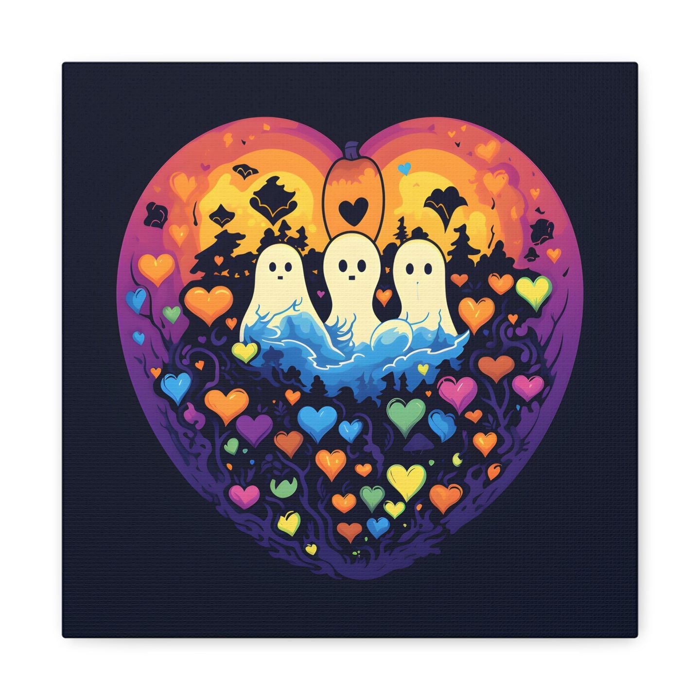 DistinctInk Canvas Wall Art with A Life Of Adventure for Halloween LGBTQ+ Pride