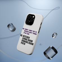DistinctInk ToughCase for Apple iPhone, Compatible with MagSafe Charging - Whisper Dirty Things In My Ear Marriage