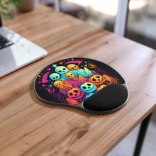 DistinctInk Mouse Pad with Wrist Rest  with The Joy of Connecting Design for Halloween  LGBTQ+ Pride