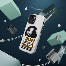 DistinctInk ToughCase for Apple iPhone, Compatible with MagSafe Charging - Sun of a Beach
