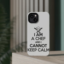 DistinctInk ToughCase for Apple iPhone, Compatible with MagSafe Charging - I Am the Chef Cannot Keep Calm
