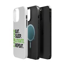 DistinctInk ToughCase for Apple iPhone, Compatible with MagSafe Charging - Lawyer Eat Sleep Litigate Repeat