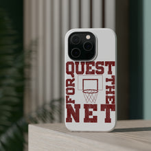 DistinctInk ToughCase for Apple iPhone, Compatible with MagSafe Charging - Quest For The Net Basketball