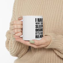 DistinctInk Glossy White Coffee / Tea Mug - Terrible Sleeping Disorder Called Reading