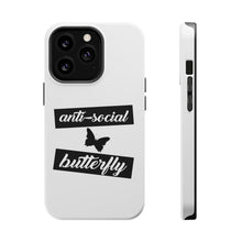 DistinctInk ToughCase for Apple iPhone, Compatible with MagSafe Charging - Anti-Social Butterfly