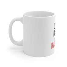DistinctInk Glossy White Coffee / Tea Mug - Life is Better with Baseball