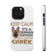 DistinctInk ToughCase for Apple iPhone, Compatible with MagSafe Charging - Keep Calm - It's a German Shepherd
