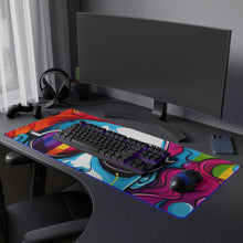 DistinctInk LED Gaming Mouse Pad with Leading with Courage and Grace Design for LGBTQ+ Pride