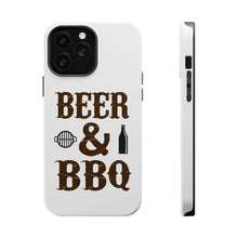 DistinctInk ToughCase for Apple iPhone, Compatible with MagSafe Charging - Beer & Barbecue BBQ