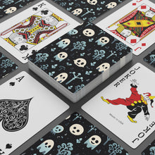 DistinctInk Playing / Poker Cards with Ghastly Skeletal Shadows Design for Halloween