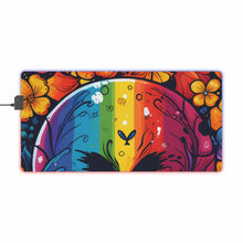 DistinctInk LED Gaming Mouse Pad with A World of Possibilities Design for LGBTQ+ Pride
