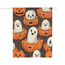 DistinctInk Garden & House Banner / Flag with Haunted Skeleton Pumpkin Patch Design for Halloween