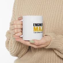 DistinctInk Glossy White Coffee / Tea Mug - Engineering Major Always Right By Design