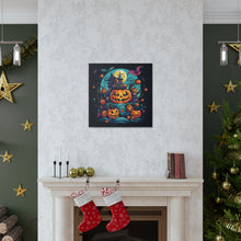 DistinctInk Canvas Wall Art with Trick or Treat Parade for Halloween