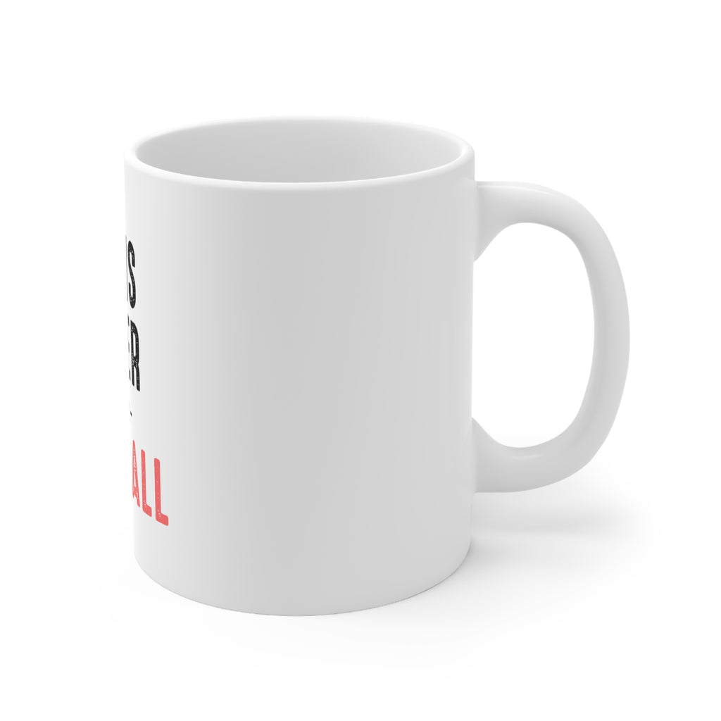 Glossy White Coffee / Tea Mug - Life is Better with Baseball, view 3