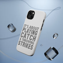 DistinctInk ToughCase for Apple iPhone, Compatible with MagSafe Charging - It's About Playing Catch & Throwing Strikes