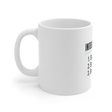 DistinctInk Glossy White Coffee / Tea Mug - Intelligence Test (I Am A Penis)