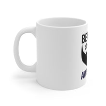 DistinctInk Glossy White Coffee / Tea Mug - Bearded Inked & Awesome