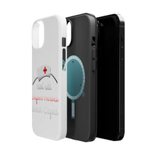 DistinctInk ToughCase for Apple iPhone, Compatible with MagSafe Charging - Nurse - Not All Super Heroes Wear Capes