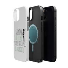 DistinctInk ToughCase for Apple iPhone, Compatible with MagSafe Charging - Farming is Not a Career Post Apocalyptic Skill