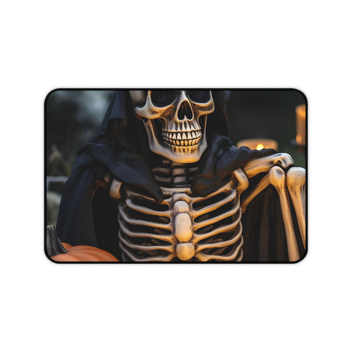 DistinctInk Desk Mat with Skellington's Spooky Soiree Design for Halloween