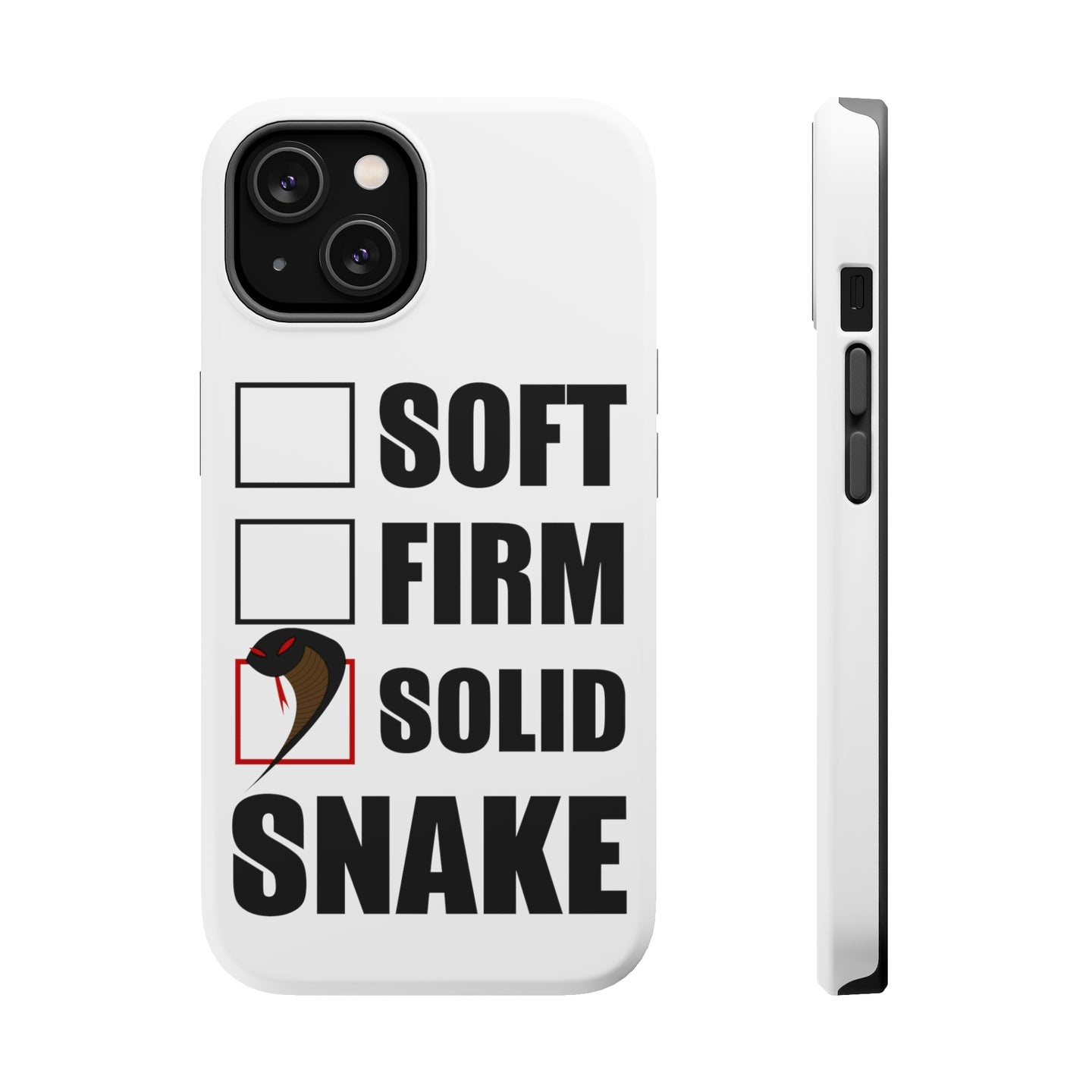 DistinctInk ToughCase for Apple iPhone, Compatible with MagSafe Charging - Soft Firm Solid Snake
