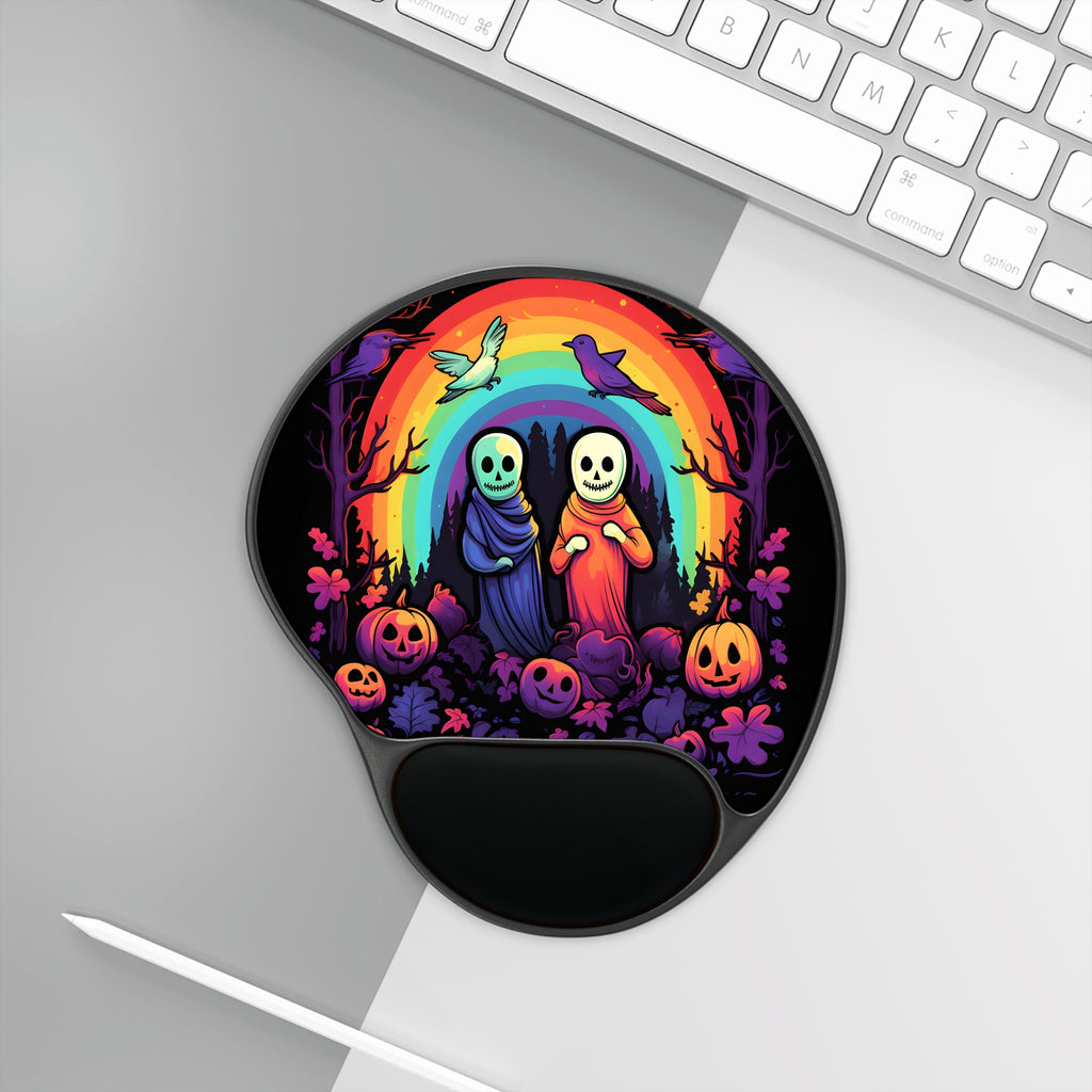 Mouse Pad with Wrist Rest with Living Life to the Fullest Design for Halloween LGBTQ+ Pride, view 6