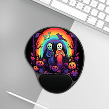 DistinctInk Mouse Pad with Wrist Rest  with Living Life to the Fullest Design for Halloween  LGBTQ+ Pride