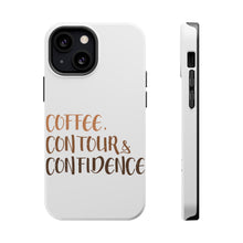 DistinctInk ToughCase for Apple iPhone, Compatible with MagSafe Charging - Coffee Contour & Confidence