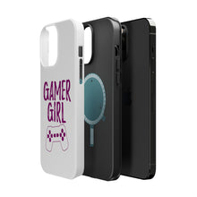 DistinctInk ToughCase for Apple iPhone, Compatible with MagSafe Charging - Gamer Girl - Video Games
