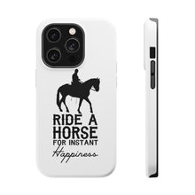 DistinctInk ToughCase for Apple iPhone, Compatible with MagSafe Charging - Ride A Horse for Instant Happiness