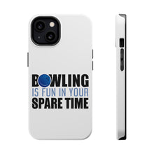 DistinctInk ToughCase for Apple iPhone, Compatible with MagSafe Charging - Bowling is Fun In Your SPARE Time