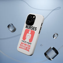 DistinctInk ToughCase for Apple iPhone, Compatible with MagSafe Charging - Nurses Can't Fix Stupid But Can Sedate It