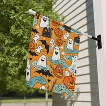 DistinctInk Garden & House Banner Flag with Flying Pumpkin Bats Design for Halloween