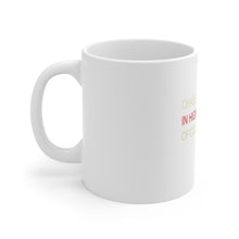 DistinctInk Glossy White Coffee / Tea Mug - Chase Your Dreams In High Heels Of Course
