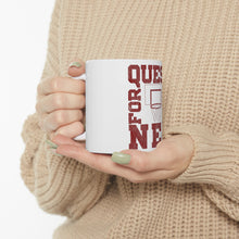 DistinctInk Glossy White Coffee / Tea Mug - Quest For The Net Basketball