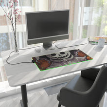 DistinctInk LED Gaming Mouse Pad with Trick or Treat Ghost-O-Lantern Design for Halloween
