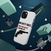 DistinctInk ToughCase for Apple iPhone, Compatible with MagSafe Charging - Gun Safety Rules, Don't Piss Me Off